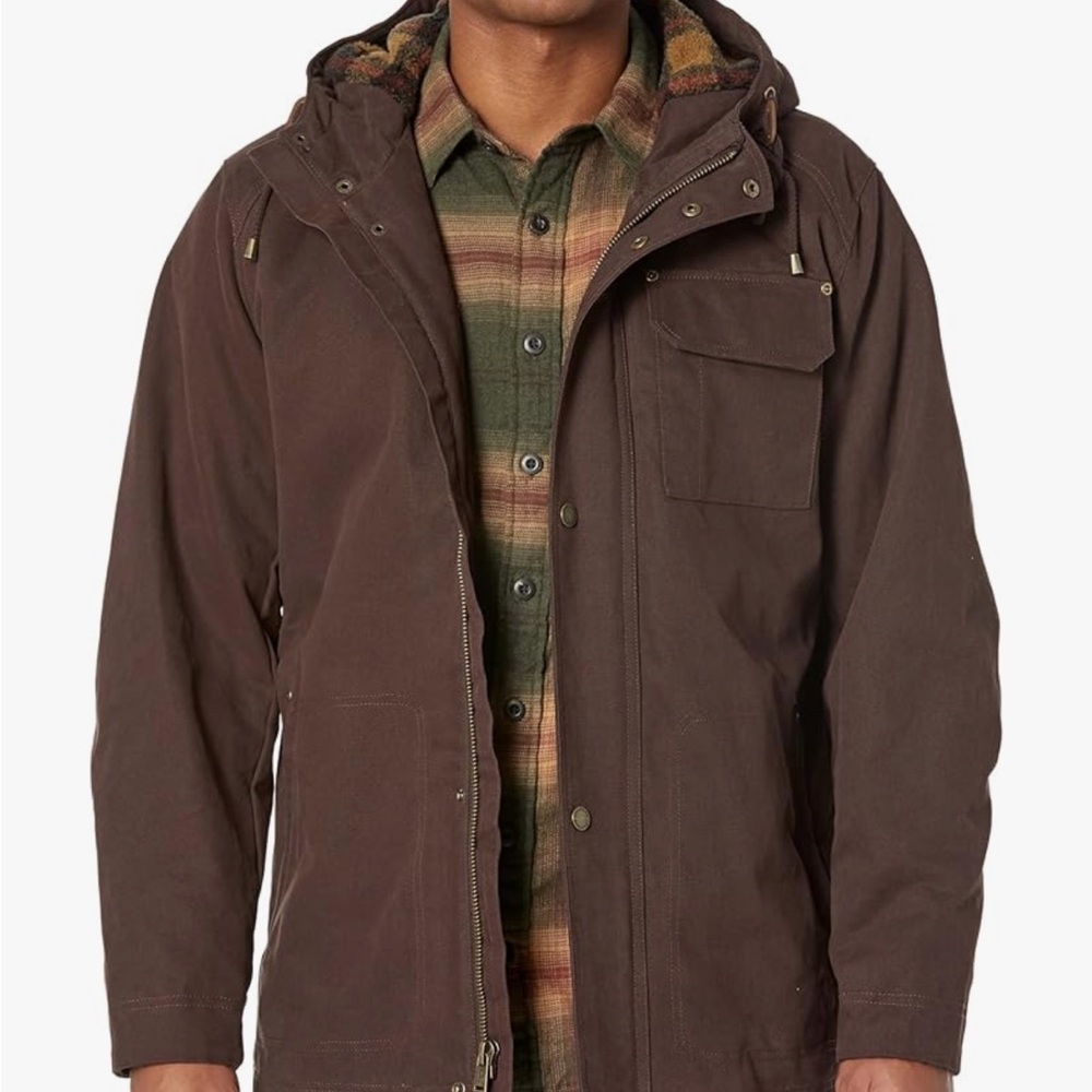 Pendleton Brown Hooded Field Jacket with Plaid Li… - image 5